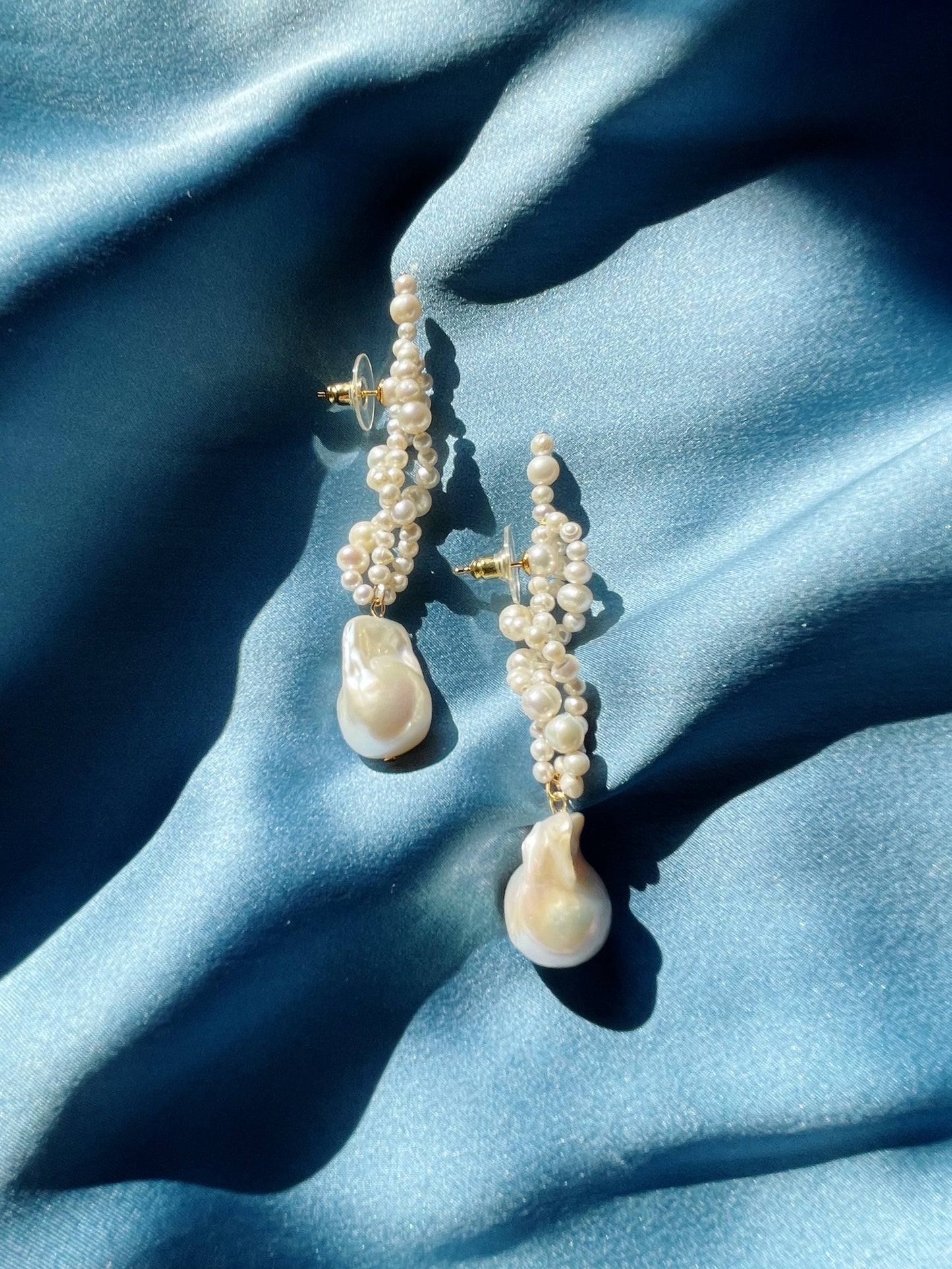 Entwined Strands Pearl Earring