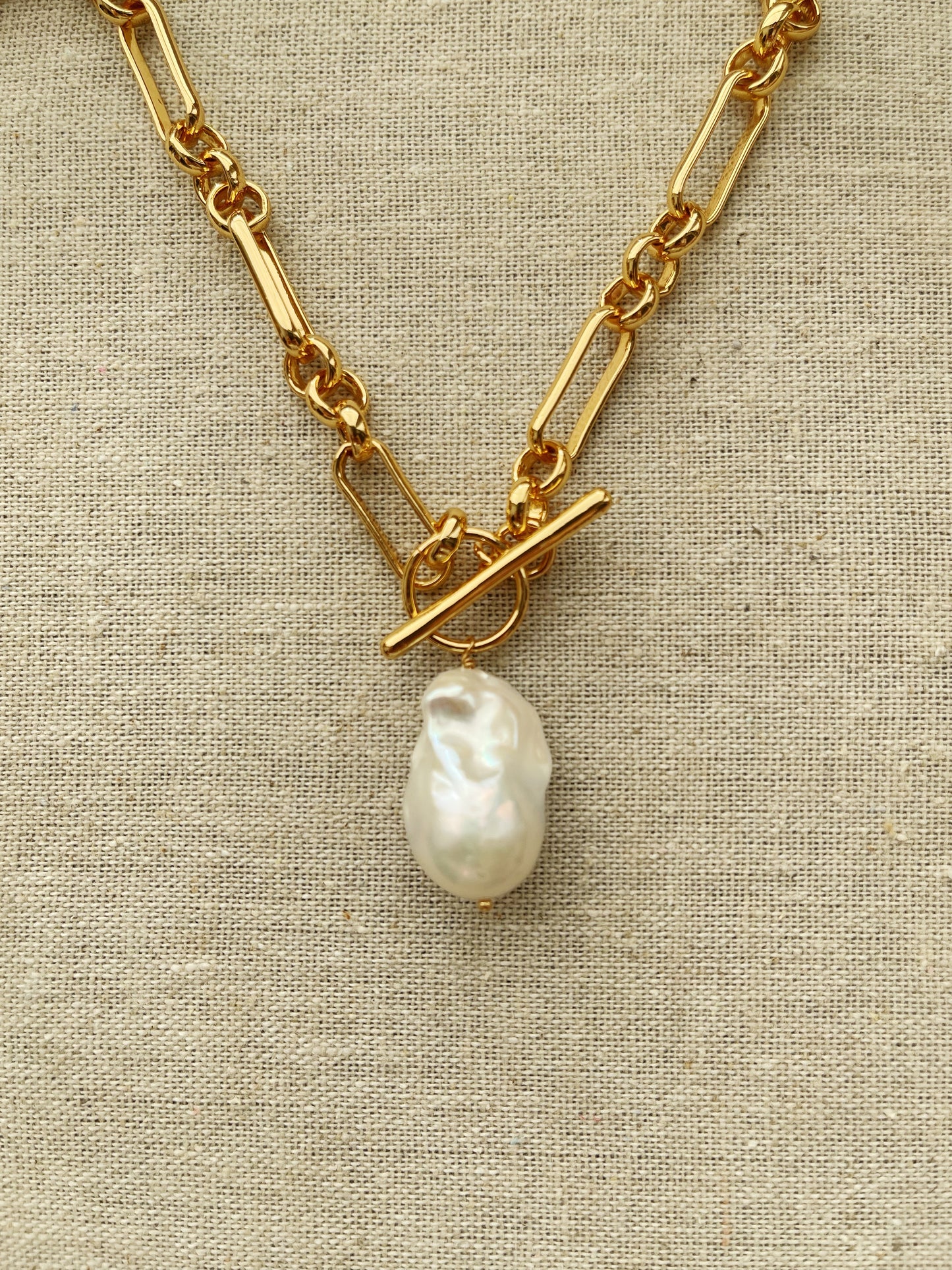 White Baroque Pearl Necklace