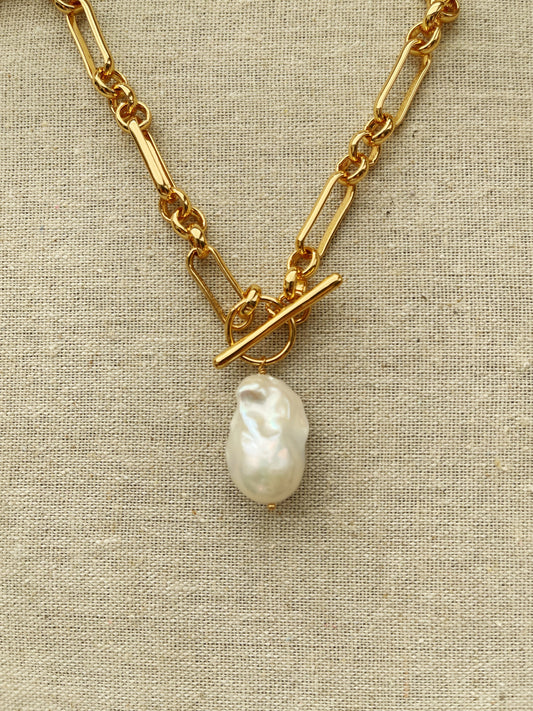 White Baroque Pearl Necklace