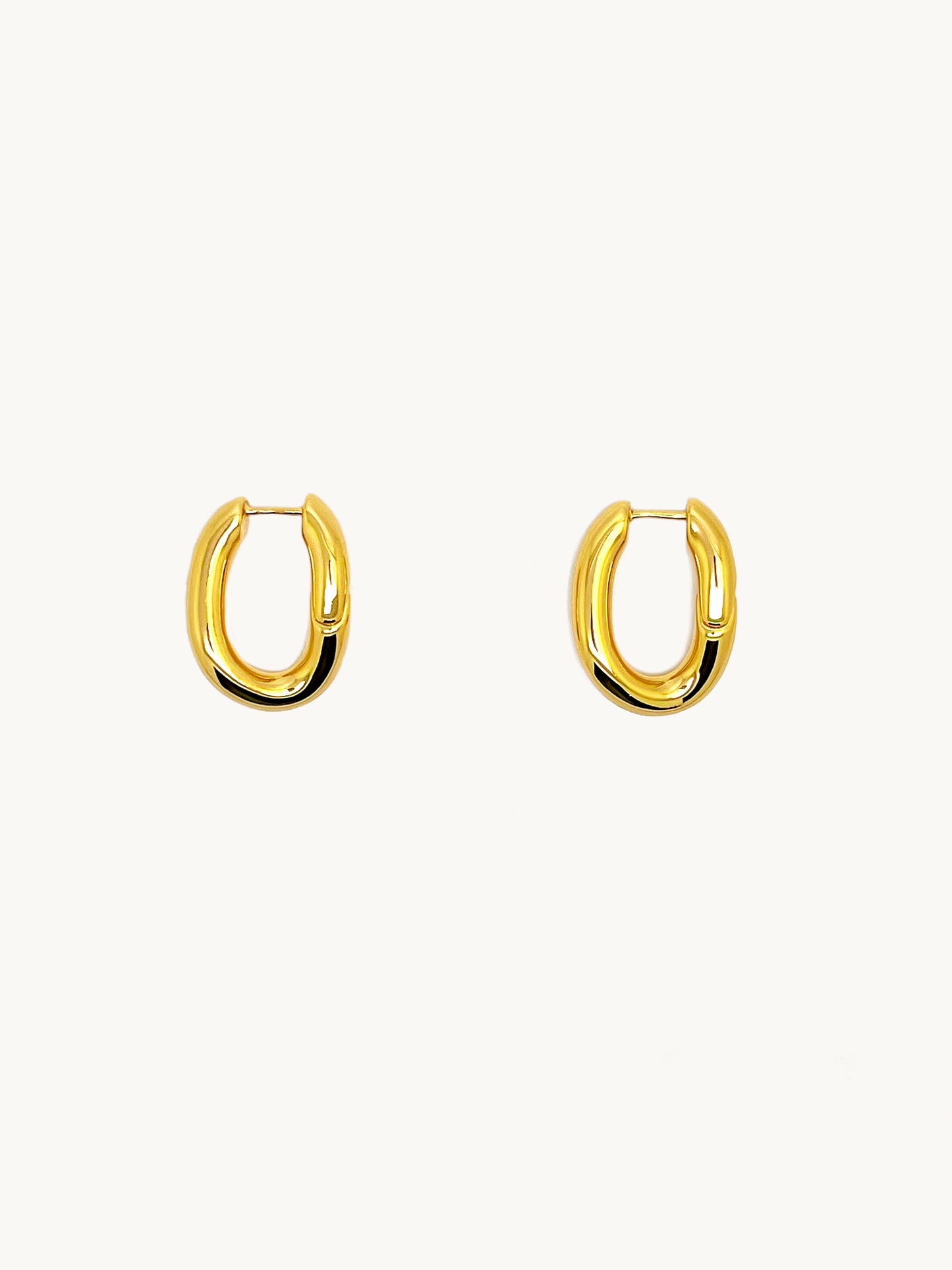 2 Size 18k Gold Plated Hoop Earrings