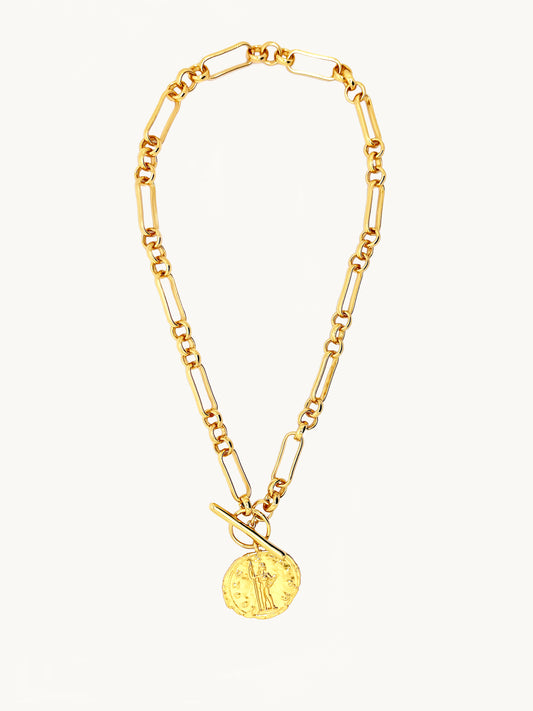 18k Gold Plated Coin Chain Necklace