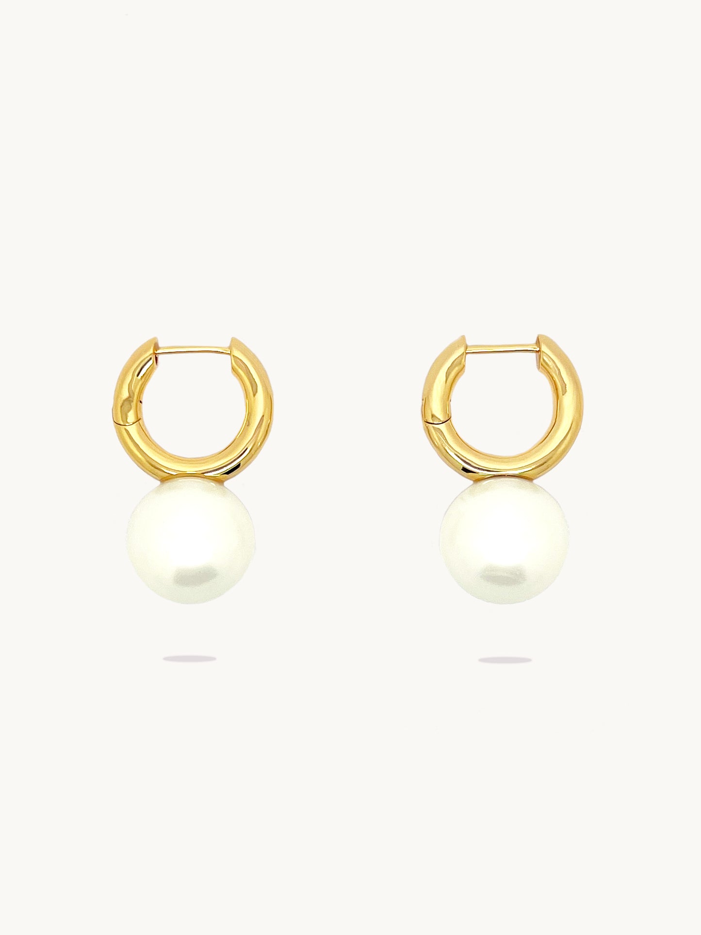 White Bold Hoop Earrings