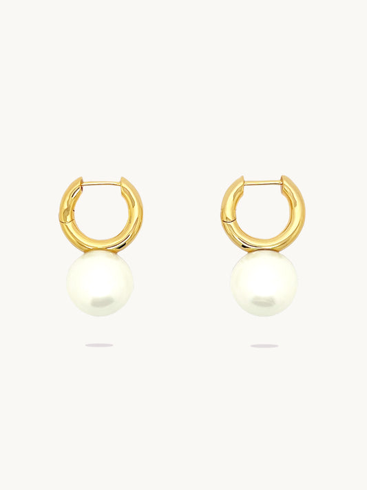 White Bold Hoop Earrings