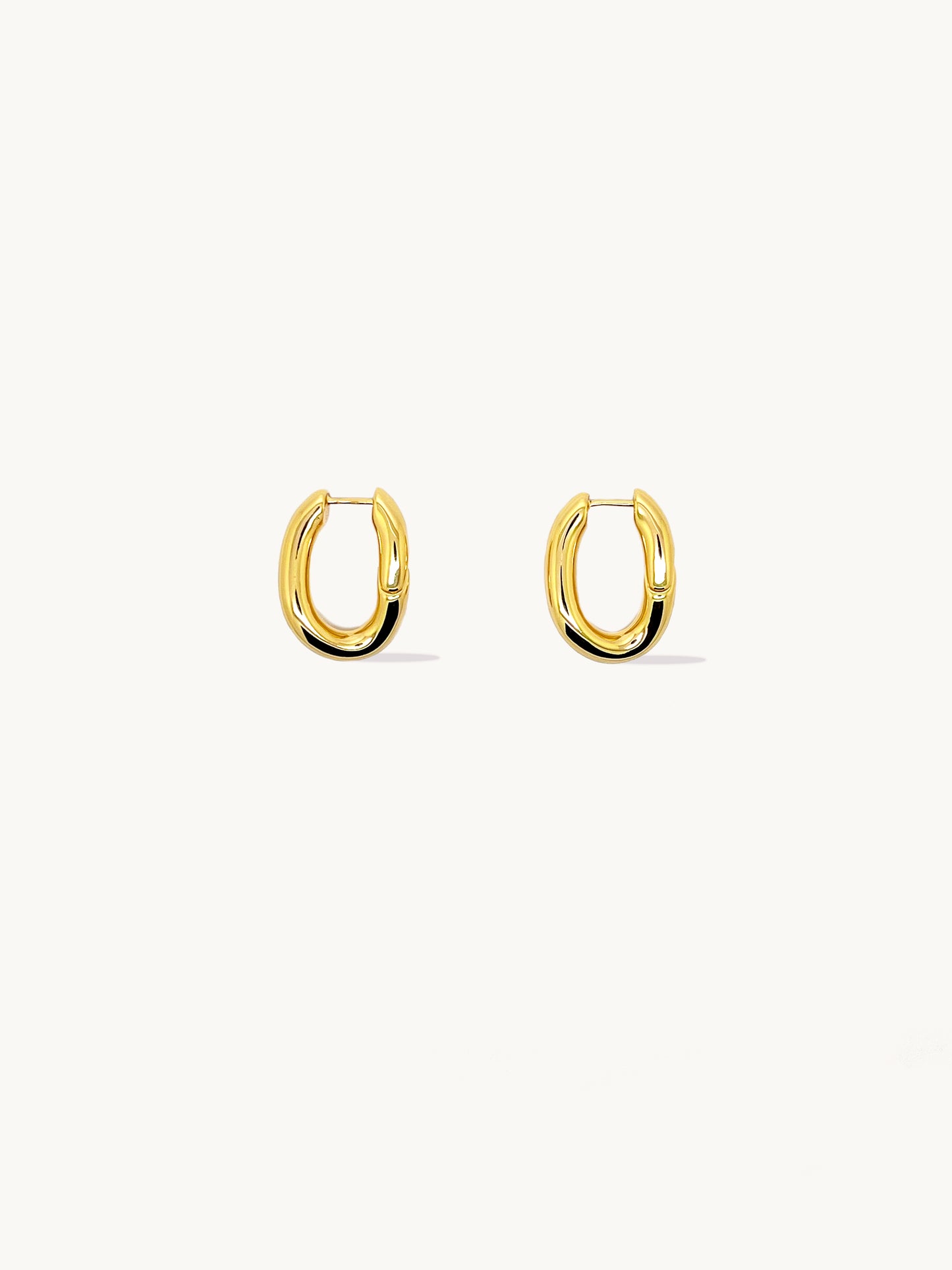 2 Size 18k Gold Plated Hoop Earrings